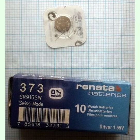 Батарея Ч. 373, SR916SW  1.55v  Renata (10BL)