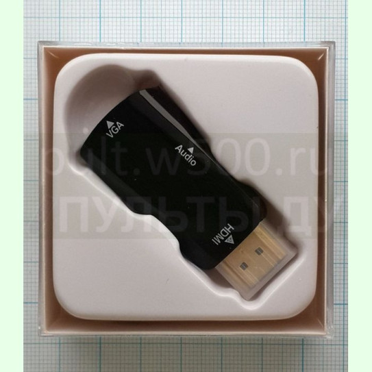 Видеоконвертер вход HDMI - выход VGA + AUDIO 3.5 гн. чёрный ( Орбита OT-AVW20 ) в прозр. коробке