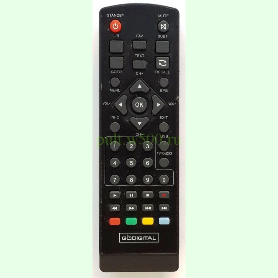 Пульт GODIGITAL DVB-T2 1109, 1306 (DVB-T2) аналог