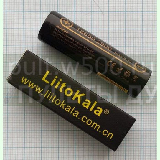 Аккумулятор 18650, 2900mAh, высокотоковые  29A, LiitoKala ( 1 в кор. + двойная кор. )