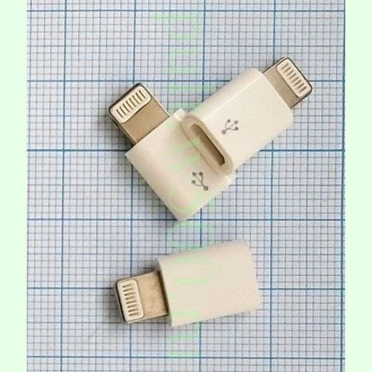 Переход USB - 8 PIN (Lightning) "шт" - micro USB"гн"