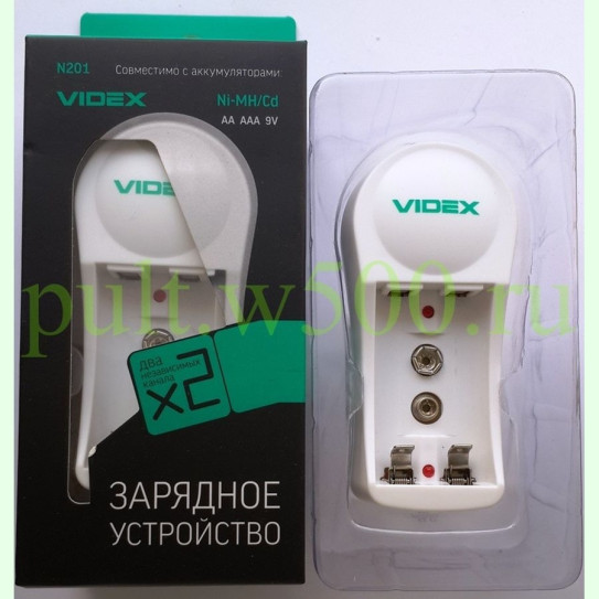 Зарядное устройство (2 AA, 2AAA, КРОНА) VIDEX VCH-N201