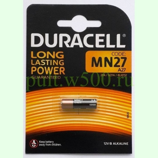 Батарея A27, 27A, 8LR732, MN27 Duracell ( 10 в кор. ) (1BL)