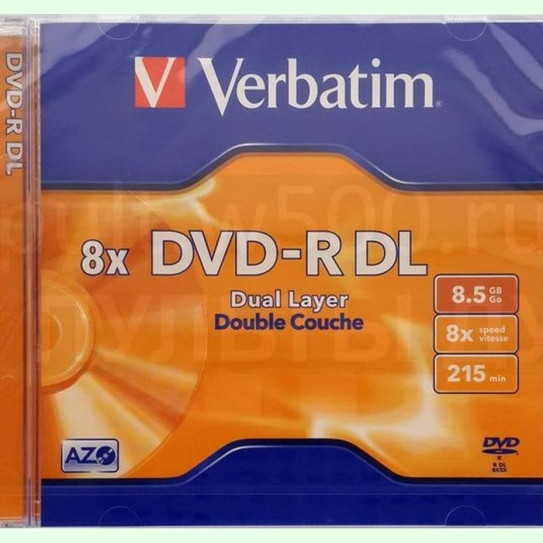 Диск DVD-R 8.5 GB Dual layer 8x ( VERBATIM ) JC/5
