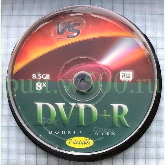 Диск DVD+R 8.5 GB Double layer ( 10шт. в уп., цена за 1 шт. ) VS