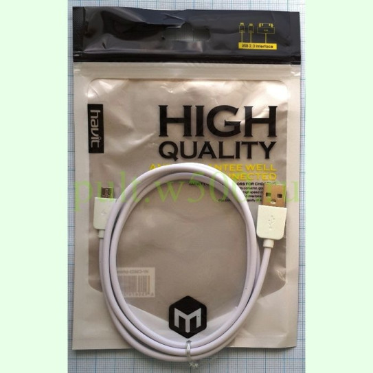 Шнур USB A "шт" - micro B "шт" 1.0м, белый ( HAVIT HV-CB636 )