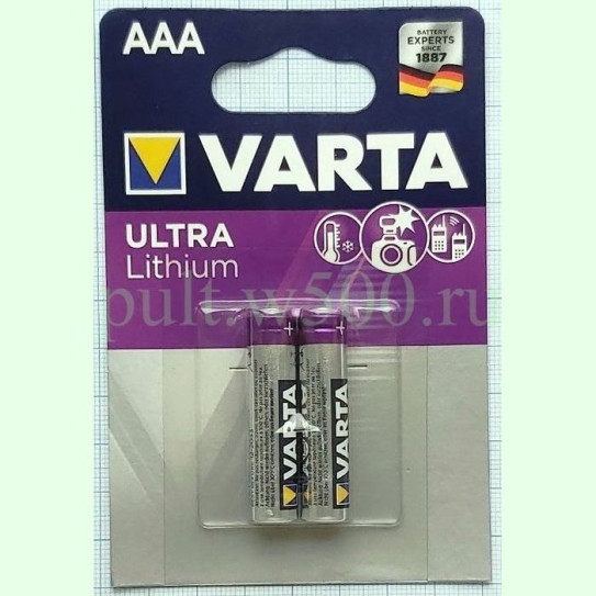 Батарея FR3, AAA VARTA ULTRA LITHIUM литиевая (4BL)