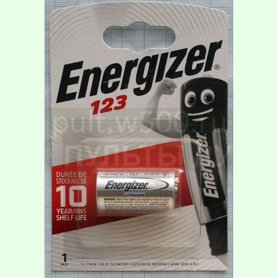 Батарея CR123 Energizer ( 6 в кор. ) (1BL)