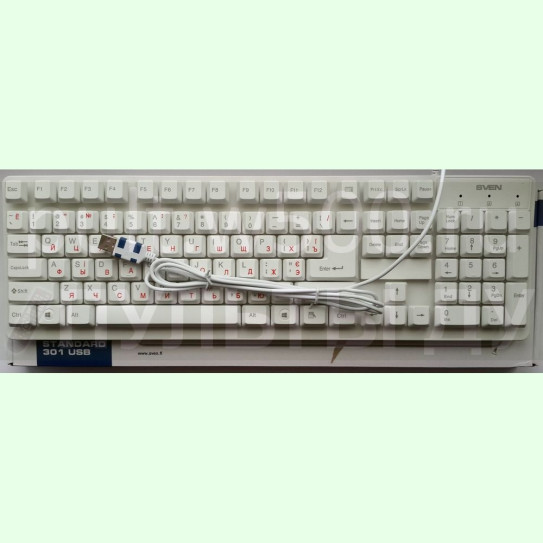 Клавиатура Standard, USB, белая ( Sven 301 )