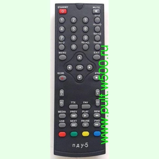Пульт Tesler DSR-10, DSR-07 (DVB-T2 DSR-05, DSR-11)  HUAYU