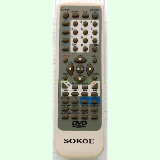 Пульт SOKOL JX-2002A ( DVD ) оригинал