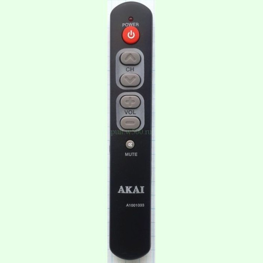 Пульт AKAI A1001033 чёрный (TV 6 кнопок) оригинал