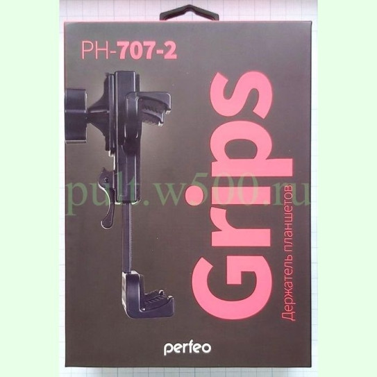 Perfeo PH-707-2 ( Grips PF_4514 )Автодержатель для планшета 6"- 8"/ на стекло/ торпедо/ супер присоска/ черный