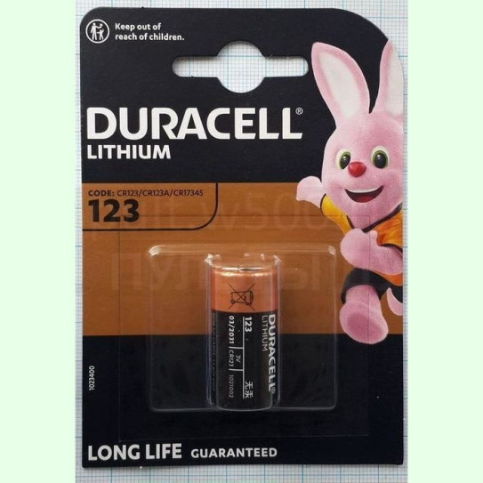 Батарея CR123 DURACELL LONG LIFE ( 10 в кор. ) (1BL)