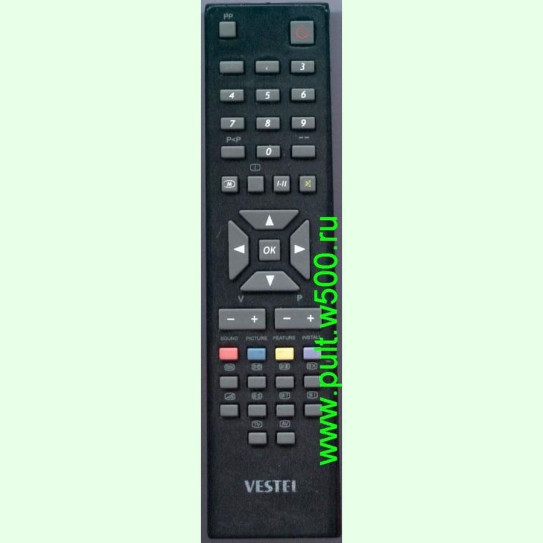 Пульт VESTEL RC-2440 чёрный(TV)аналог