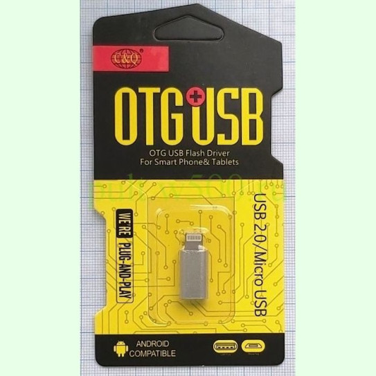 Переход USB - 8 PIN (Lightning) "шт" - micro USB "гн" OTG ( CQ-14 ) блистер