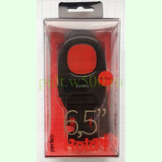 Perfeo PH-533-2 Автодержатель для смартфона до 6,5", на воздуховод, магнитный, с опорой, черный+красный