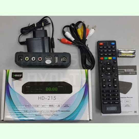 Цифровой приёмник Эфир HD-215 (DVB-T2, C)