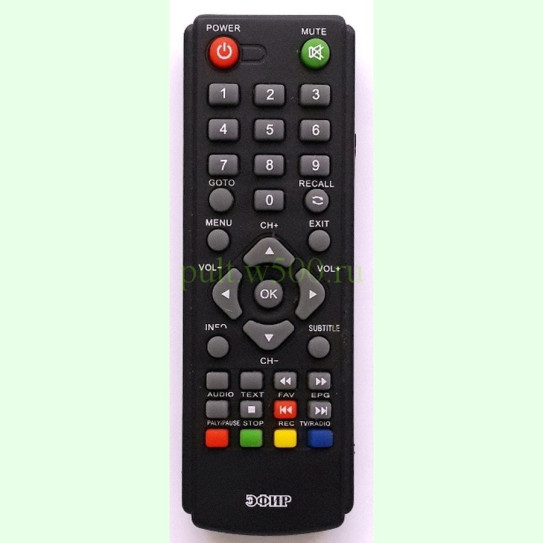 Пульт ЭФИР HD-501RU, HD-550RU (DVB-T2) аналог