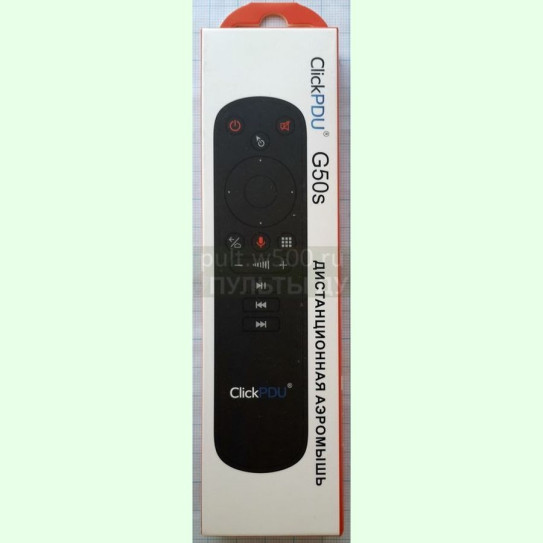 Аэромышь с голосовым упр. Обучаемый пульт ClickPDU G50S ( Air Mouse для Android TV Box, PC )