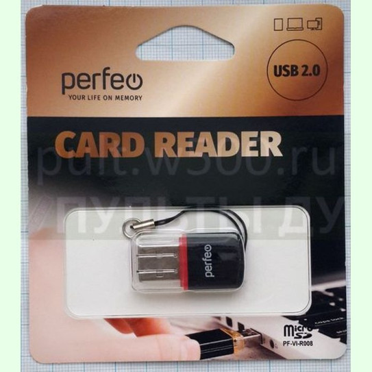 Картридер Cart Reader Micro SD чёрный ( PERFEO PF-VI-R008 )
