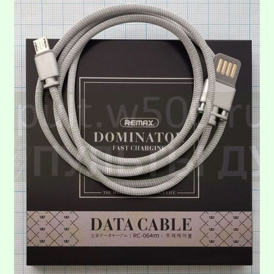 Шнур USB A "шт" - micro B "шт" 1.0м, 2.1A, серый ( Remax RC-064m KNIGHT ) USB двухсторонний, в железной коробке