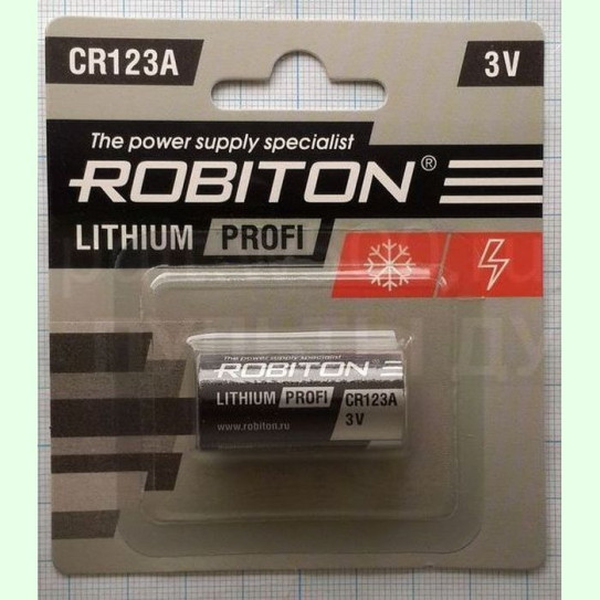 Батарея CR123A ROBITON ( 8 в кор. ) (1BL)