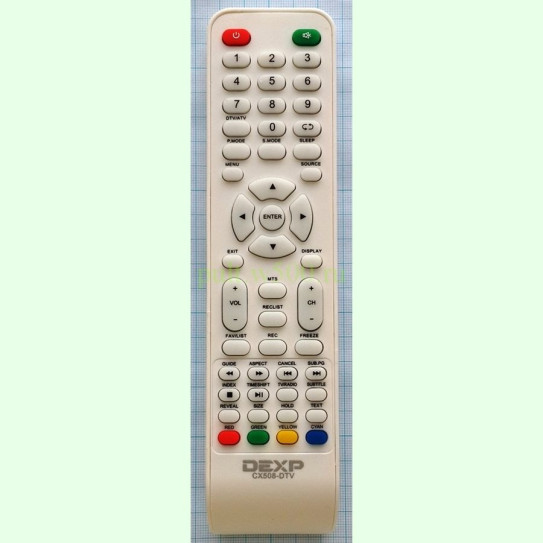 Пульт DEXP CX-508-DTV белый ( LCD ) оригинал