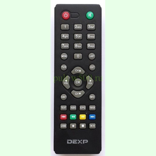 Пульт DEXP HD2551P (DVB-T2) аналог