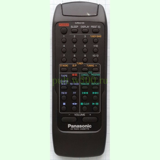 Пульт Panasonic EUR642195 (CD RADIO CASSETTE RX-E300 ) оригинал