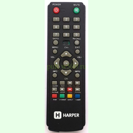 Пульт HARPER HDT2-1108, HDT2-1105 (DVB-T2) аналог
