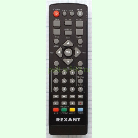 Пульт REXANT RX-512 (DVB-T2) аналог