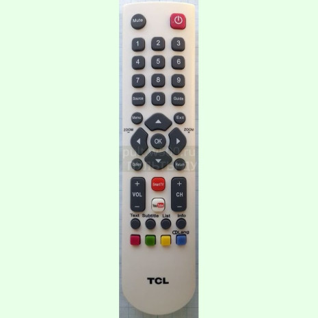 Пульт SUPRA RC2000E02  YOUTU ( с надп. TCL )   Erisson, Telefunken белый ( LCD Smart UouTube ) оригинал