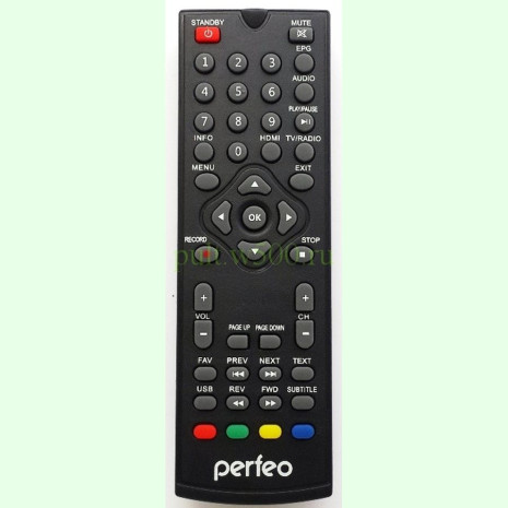 Пульт Perfeo PF-T2-2, PF-120-3, PF-168-1  версия-2 (DVB-T2) (DVB-T2) аналог